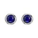 18ct White Gold 0.50ct Sapphire Solitaire Stud Earrings