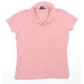 Ralph Lauren Womens Pink Basic Polo Size XL