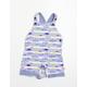Maine New England Baby Blue Striped Dungaree One-Piece Size 3-6 Months