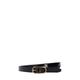 1.5cm Slim Leather Belt W/ Oval Buckle