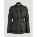 Belstaff Trialmaster Jacket Women's Waxed Cotton Faded Olive Size 44