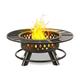 Blumfeldt Rosario 3-in-1 Fire Bowl O120cm | 70cm Grill | Table Top Steel