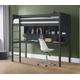 Titan - Single - Kids High Sleeper - Desk and Storage - Dark Grey - Wooden - 3ft - Happy Beds