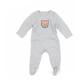 Marks and Spencer Boys Grey Jersey Babygrow One-Piece Size 3-6 Months - Bear