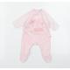 Disney Baby Girls Pink Striped Babygrow One-Piece Size Newborn - Minnie Mouse