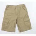 Workwear Mens Beige Cotton Chino Shorts Size 32 in L14 in Regular Zip