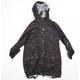 George Womens Black Floral Rain Coat Coat Size 8