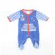 Pitter Patter Baby Blue Striped Babygrow One-Piece Size 3-6 Months