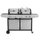 Boss Grill Premium Dual Fuel - 2 Burner Dual Fuel BBQ Grill with Side Burner - Stainless Steel