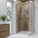 800 Square Corner Entry Shower Enclosure with Shower Tray - Carina