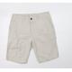 Burtonb Mens Grey Cotton Chino Shorts Size 34 L14 in Regular Button