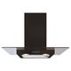 CDA 70cm Flat Glass Chimney Cooker Hood - Black