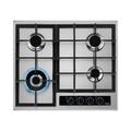 AEG 60cm 4 Burner Gas Hob with Wok Burner - Stainless Steel