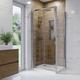 760mm Square Hinged Shower Enclosure with Shower Tray - Carina