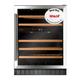 CDA 46 Bottle Cpactity Dual Zone Freestanding Under Counter Wine Cooler - Stainless Steel