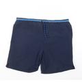 CA Mens Blue Nylon Bermuda Shorts Size M Regular Drawstring - Swim Shorts