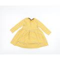 F&F Girls Yellow Striped A-Line Size 2-3 Years