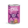 Edgard and Cooper Delicious Game and Duck Adult Dog Food Tins - 6 x 400g