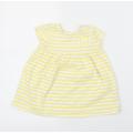 F&F Girls Yellow Striped A-Line Size 12-18 Months