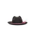 Artesano Provins Hat in Black & Pale Magenta Toquilla Cord - Black. Size L (also in M).