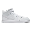 Nike Kids Jordan 1 Mid Triple White (2021) (Ps) - Size: UK 10 - EU 27.5 -