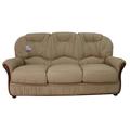 Debora Genuine Italian Leather 3 Seater Sofa Settee Coffee Milk