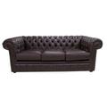 Chesterfield 3 Seater Burgandy Bonded Leather Sofa Offer