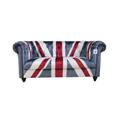 Union Jack Chesterfield 2 Seater Luxury Real Velvet Sofa