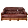 Ohio 3 Seater Sofa Storage Drawer Genuine Italian Leather Settee