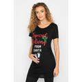 Lts Tall Maternity Black 'Special Delivery' Christmas Tshirt 12 Lts | Tall Women's Maternity Tops