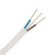 Zexum White 4mm 32A 2 Core & Earth Brown Blue Fire Resistant Rated BASEC Approved Power Cable - 50 Meter