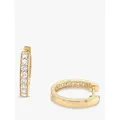 E.W Adams 18ct Yellow Gold Diamond Hoop Earrings