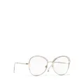 CHANEL Round Sunglasses CH4246H Gold/Clear