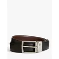 John Lewis 35mm Reversible Leather Belt, Black/Brown