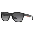 Prada PS03QS Men's Rectangular Sunglasses, Black