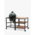 Big Green Egg Large Egg BBQ and Modular Nest Acacia Wood Expansion Bundle with ConvEGGtor & Cover