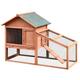 Pawhut Wooden Rabbit/Guinea Pig Hutch w/ Ramp Outdoor Use