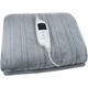 PureMate Luxury Fleece Electric Heated Throw With 9 Heat Settings - Grey