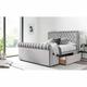 Deacon Grey 2 Drawer Storage Chesterfield Sleigh Bed Kingsize