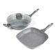 Salter Marble Collection Non-Stick Wok and Griddle Pan Set - 28cm