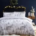 Furn. Midwinter Toile Single Duvet Cover Set Cotton Polyester Snow