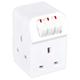 Masterplug 3 Socket 13 Amp Fused Individually Switched Multisocket Adaptor - White