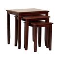 Heartlands Furniture Kingfisher Solid Rubberwood Nest of Tables Mahogany