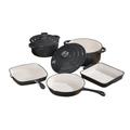 Robert Dyas 5 Piece Cast Iron Pan Set - Grey