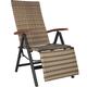 Tectake Reclining Garden Chair W/ Footrest - Brown