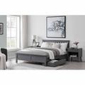 Furniture Box Azure Grey Wooden Solid Pine Quality Double Bed Frame with Sprung Mattress and 2 Underbed Drawers