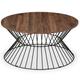 Julian Bowen Jersey Round Wire Coffee Table Walnut