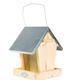 Homescapes Wooden Hanging Bird Box Hopper Feeder