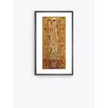 Gustav Klimt - 'Knight Panel Stoclet Frieze' Framed Print & Mount, 70 x 40cm, Brown/Gold