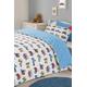 Workforce Transport Blue Duvet Cover with Pillowcase Bedding Set